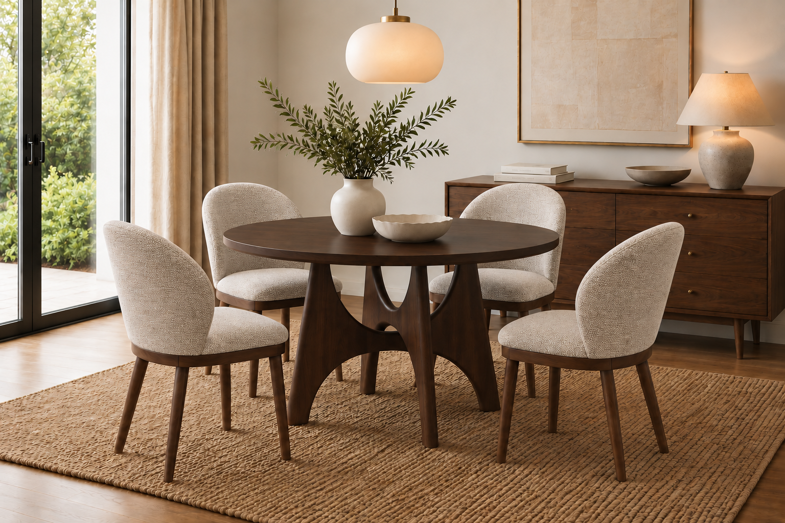 Xcella furniture in a warm hospitality dining setting