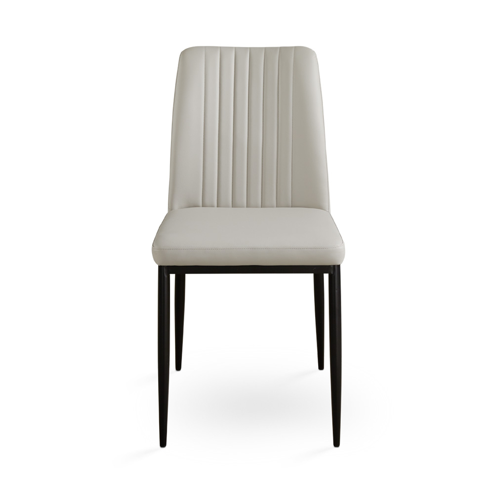Slay dining chair in cream leatherette